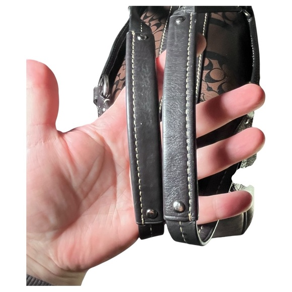 Coach Chelsea Heritage Brown & Black Coated Leather Satchel Handbag F1069-F15132 - Picture 12 of 16